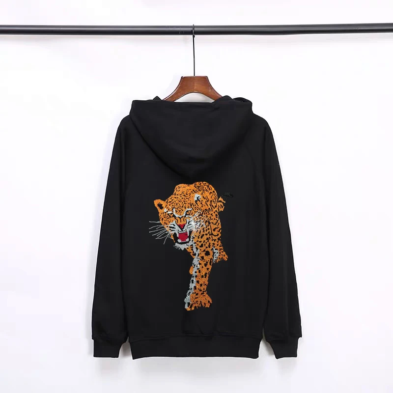 

Fashion New Men's Hooded Warm Hoodies In Winter Are Casual And Chic With Diamonds Shiny Patterns