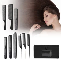 10pcs professional hairdressing comb barber hair styling cutting comb with storage bag haircut styling salon hairdressing shears