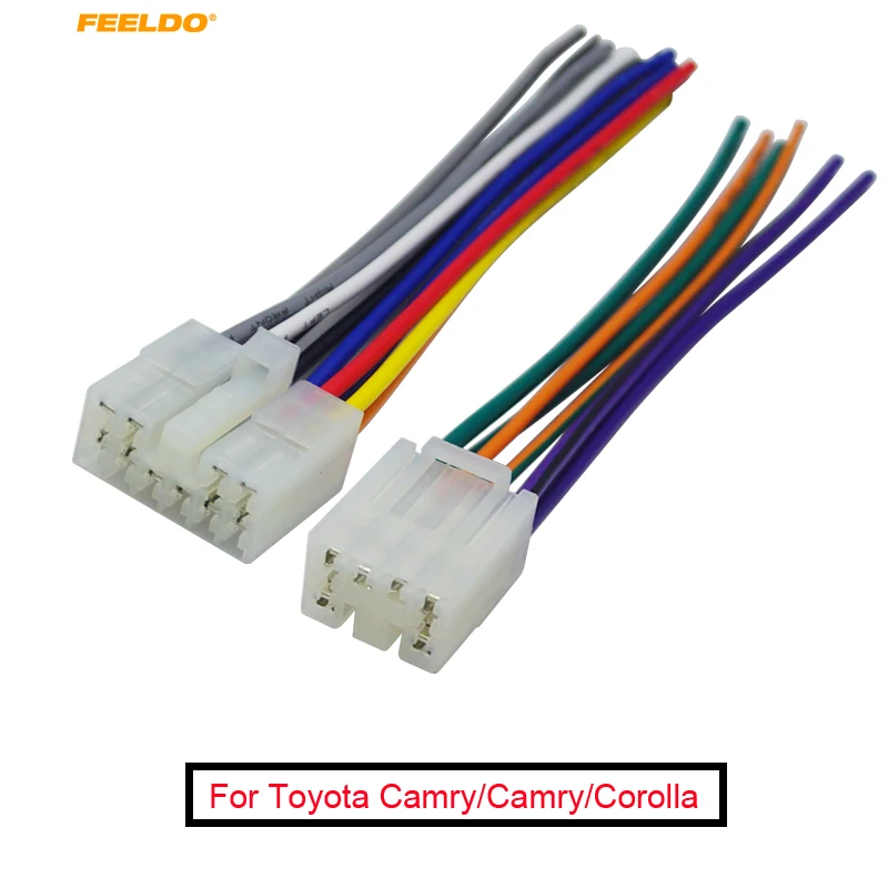 FEELDO 1 пара автомобильных аудио стерео проводки адаптер штекер для Toyota/Scion завод OEM