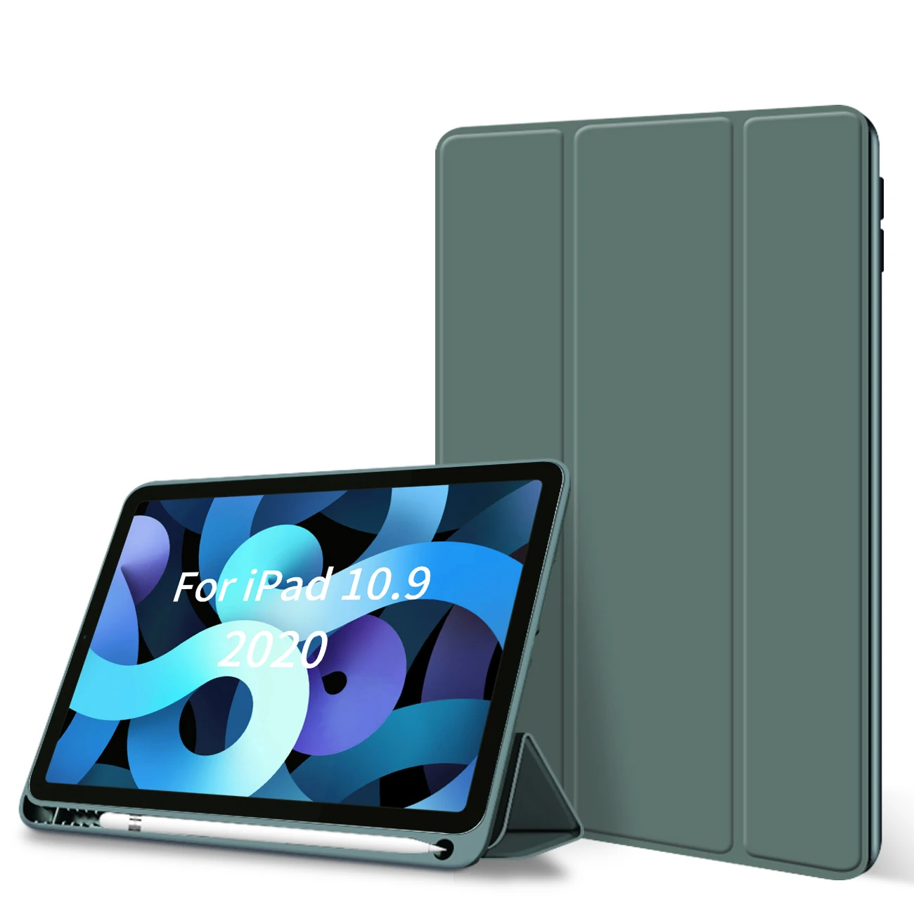 

Чехол для iPad 10,2 дюйма с держателем для карандашей Подставка для Ipad 7/8/9 поколения защита от падения Ультратонкий Мягкий защитный чехол для пл...