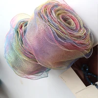 5 yards gradient wave organza stain ribbon for diy headwear bow gift packing material dress sewing accessories