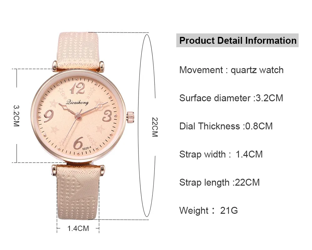 

Ladies Watch Leather Strap Clock Relogio Feminino Fashion Analog Quartz Round Wrist Watches Zegarek Damski Free Shipping 40*