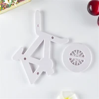 bicycle cookie cutter plastic biscuit knife baking fruit cake kitchen tools mold embossing printing