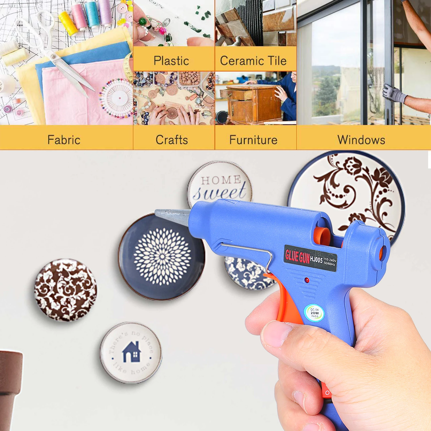 Пистолет клеевой промышленный 20 Вт с кнопкой переключения | Инструменты