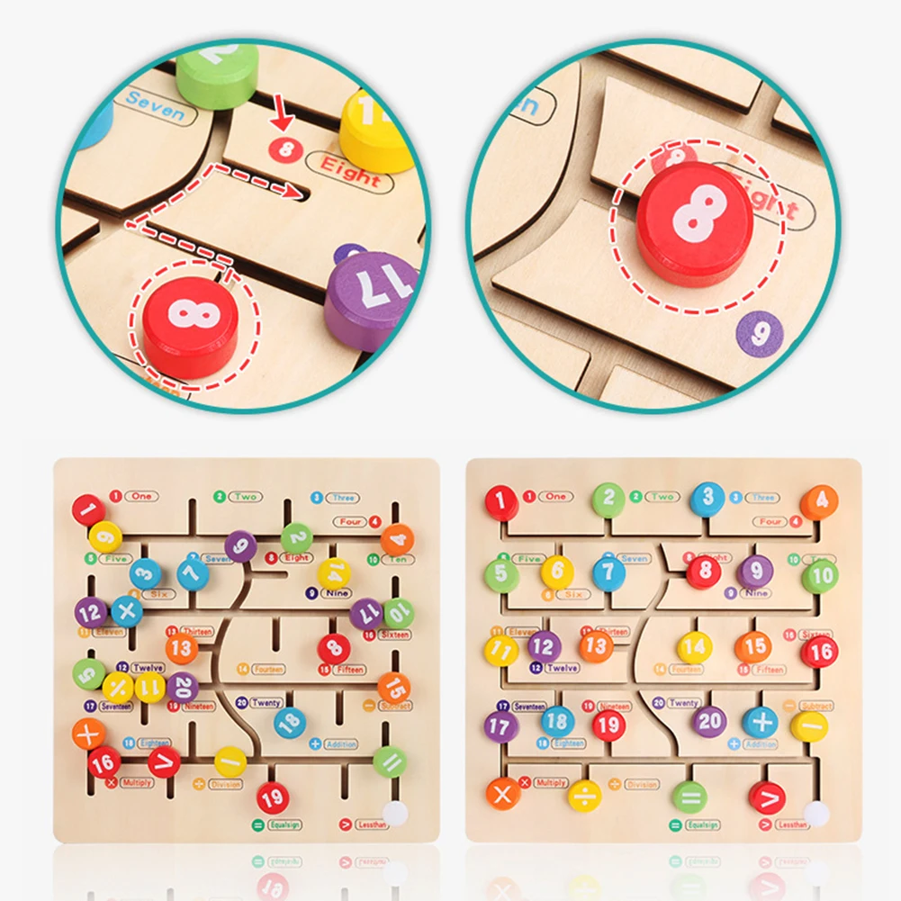 

Intelligent Number/Letter Jigsaw Board Alphabet Digital Matching Early Educational Toys Labyrinth Maze Game Puzzle