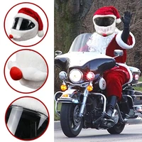 christmas decoration cap motorcycle helmet protective cover santa claus hat creative funny festive ornaments universal gifts