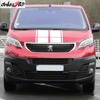 for peugeot expert bonnet sport stripes racing styling auto body vinyl decals car hood engine cover decor stickers accessories