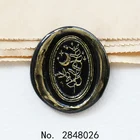 Moon листья цветочный печать штамп, цветок, сургучная Печать комплект печатей, подарочная упаковка растения уплотнения, Перри Набор восковых печатей, овальная форма штамп