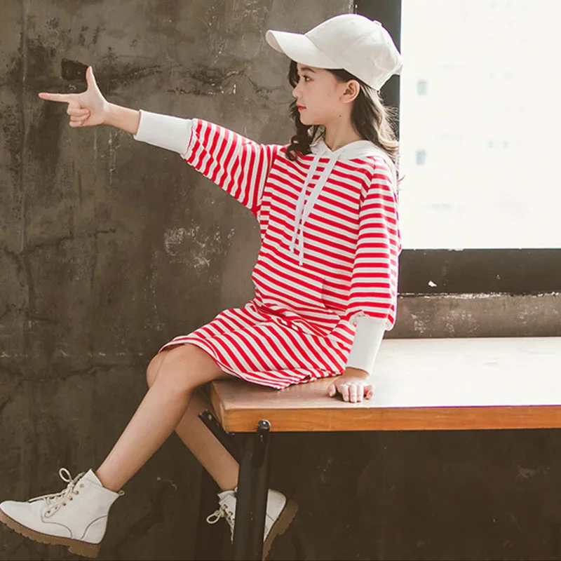 Повседневное платье для девочек коллекция 2019 года осенне-зимнее короткое