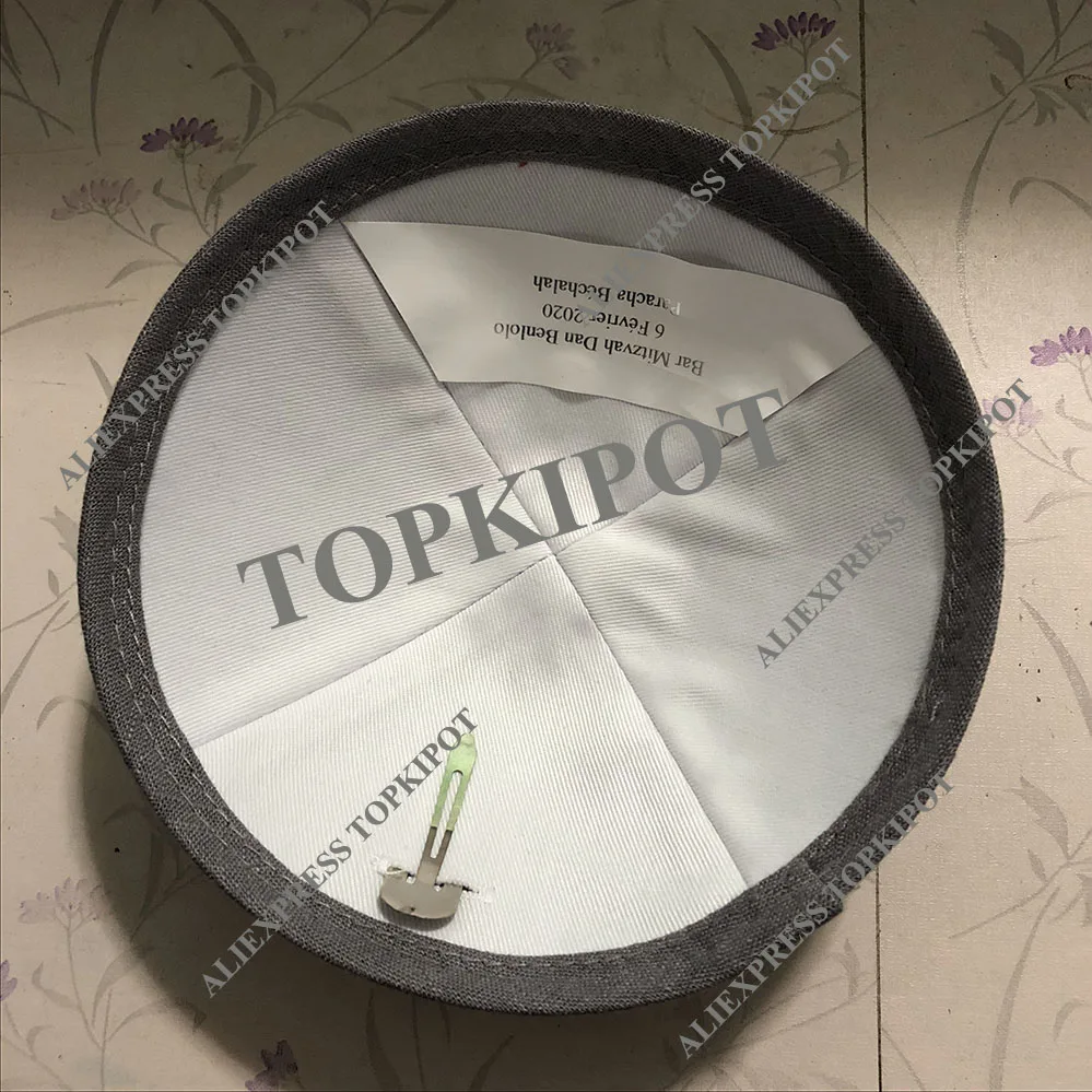 19 см темно-серый LIENE KIPAS, KIPPA, KIPA, BAR MITZVAH KIPPAH, KIPPOT, YARMUKE, YARMULKE, DOME