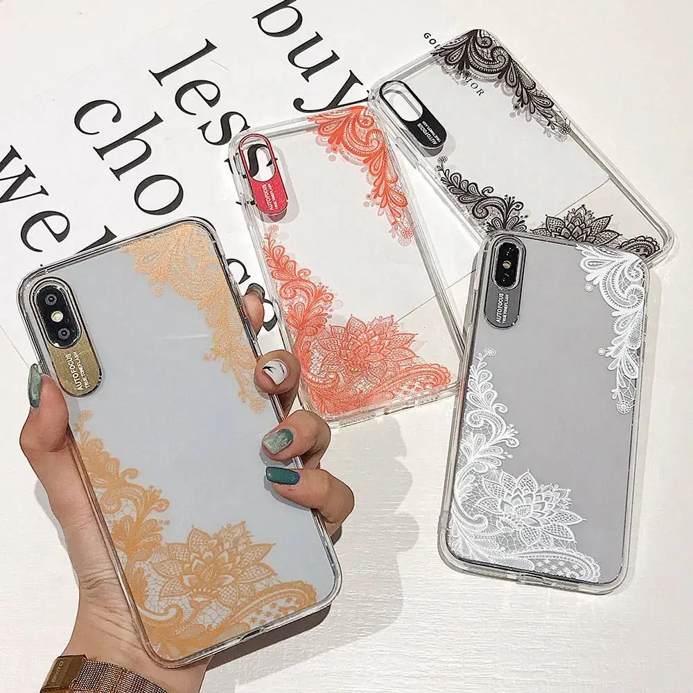 Силиконовый чехол KISSCASE с кружевом для телефона iPhone XS MAX XR X 7 8 Plus 6 6s мягкая задняя