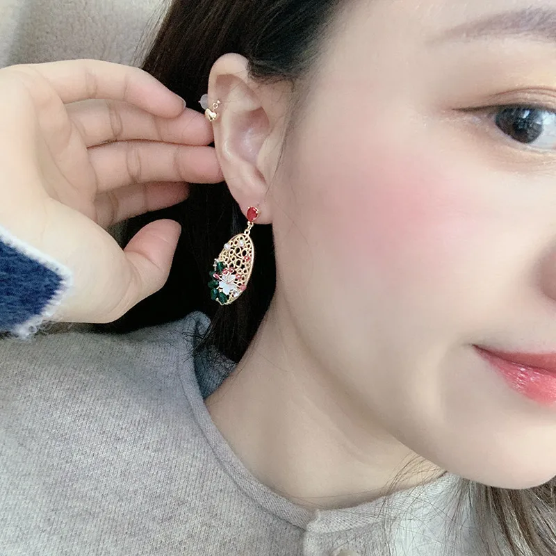 DMED060075 Pearl Earrings Silver 925 Jewelry Chinese Style Crystal Material 2-3mm Studs For Women | Украшения и аксессуары
