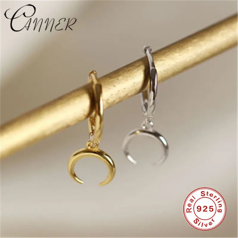 Женские серьги с полумесяцем CANNER корейское ювелирное изделие из 100%