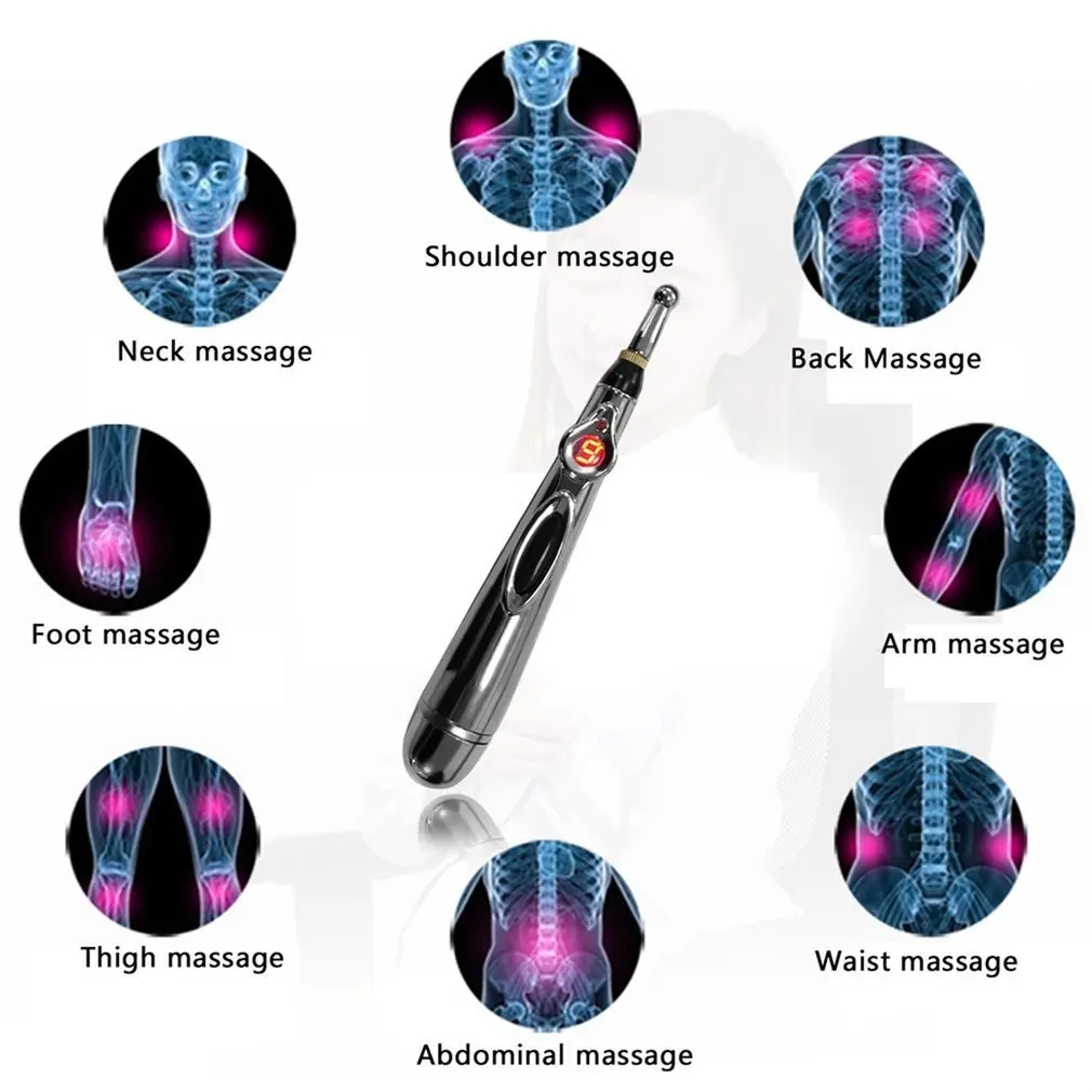 

Electric Acupuncture Point Massage Pen Pain Relief Therapy Electronic Meridian Energy Pen Massage Body Head Neck Leg