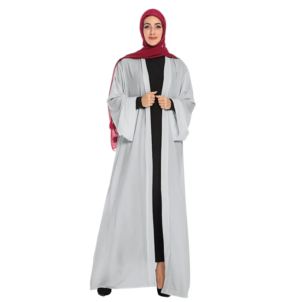 Элегантное мусульманское Открытое платье abaya Макси кардиган кимоно для вечеринок длинные халаты Jubah Ближний Восток Eid Рамадан Арабский исламский