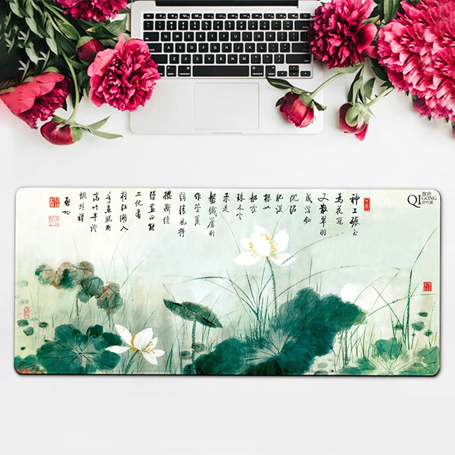 mouse pad office computer desk mat table large lockedge gamer chinese keyboard laptop cushion desk non slip mat gamer mousepad free global shipping