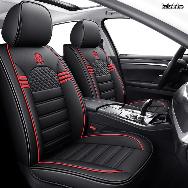 

KOKOLOLEE leather car seat cover For ford focus mk1 focus 2 3 mondeo mk4 fiesta mk7 figo ranger edge fusion 2015 kuga accessorie