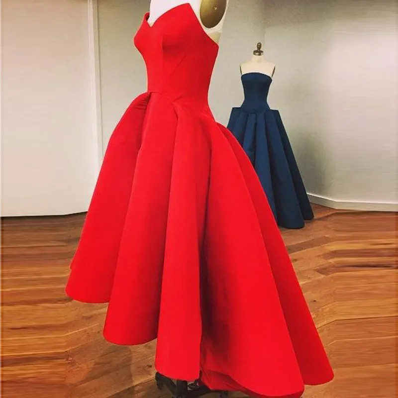 Robe femme короткое платье с v-образным вырезом вечернее платье атласное длинное вечернее платье торжественное платье abiye gece elbisesi красное платье на шнуровке