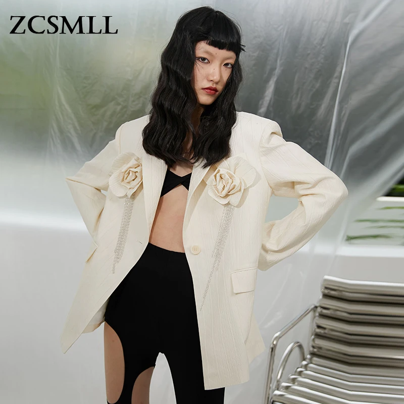 

Повседневные блейзеры ZCSMLL в стиле пэчворк для женщин, приталенный Блейзер с отложным воротником и длинным рукавом, женская одежда на осень ...