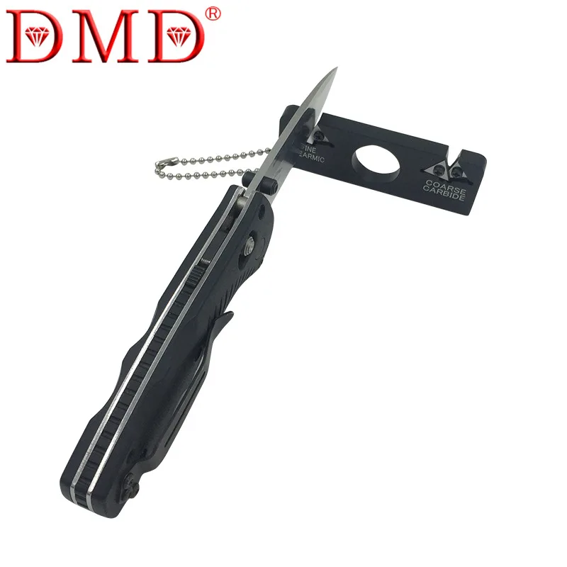 DMD портативная керамическая карманная точилка для ножей двухступенчатая уличных