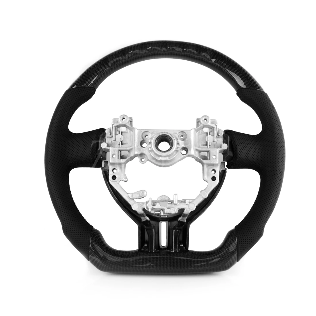Цена Перфорированная кожа на руль из углеродного волокна с отделкой для Toyota 86 2013-2018 для Subaru BRZ, красный локатор