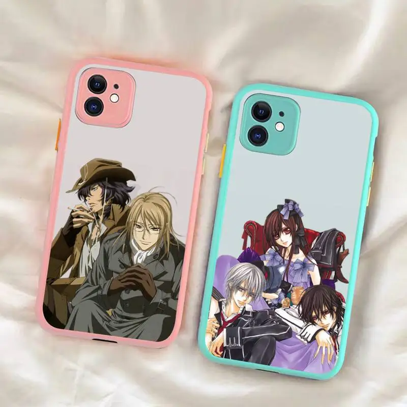 

Yinuoda Vampire Knight Phone Case for iPhone X XR XS 7 8 Plus 11 12 13 pro MAX 13mini Translucent Matte Shockproof Case