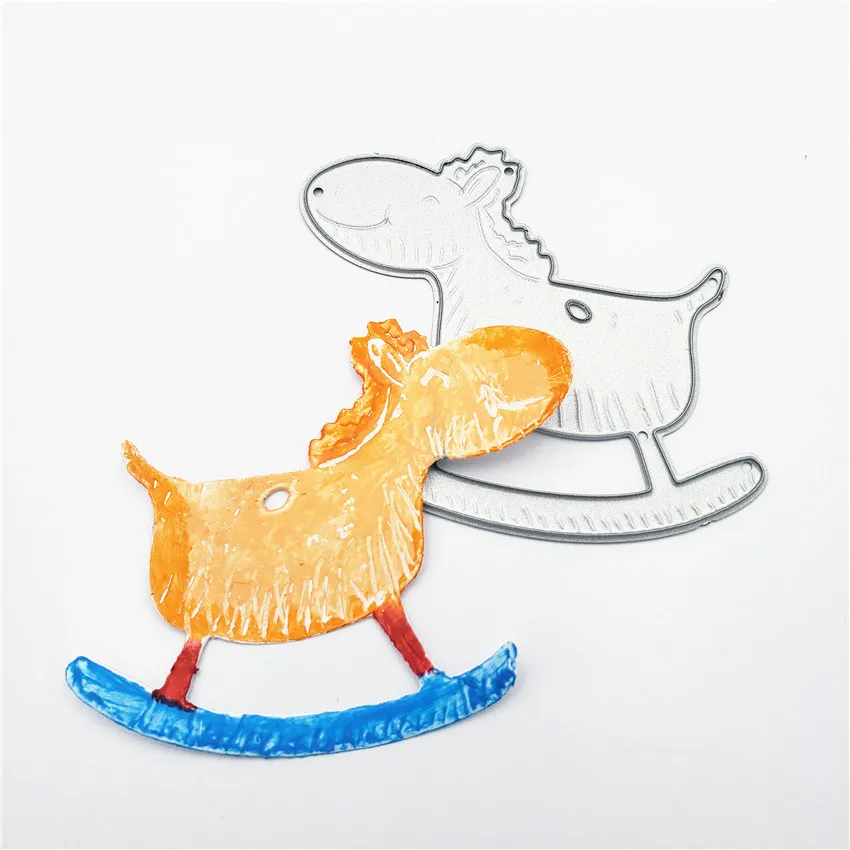 Штамп-лошадь-качалка размером 5 7x5 2 см металлические изделия высечка бумаги