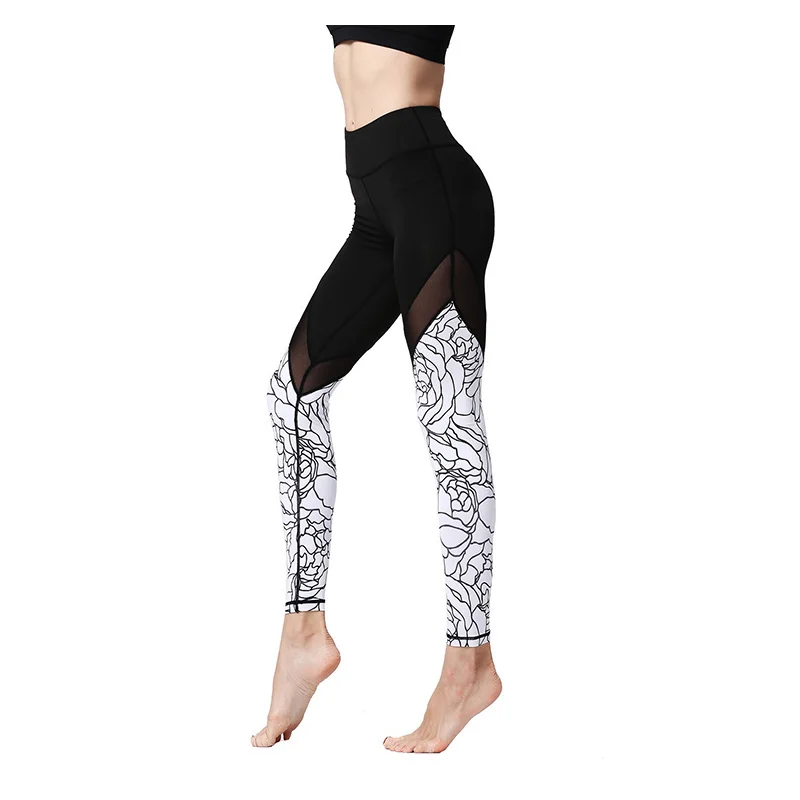 

Новые эластичные спортивные колготки для женщин, спортивные штаны, Леггинсы для йоги, эластичные штаны для фитнеса и бега, трико для трениро...