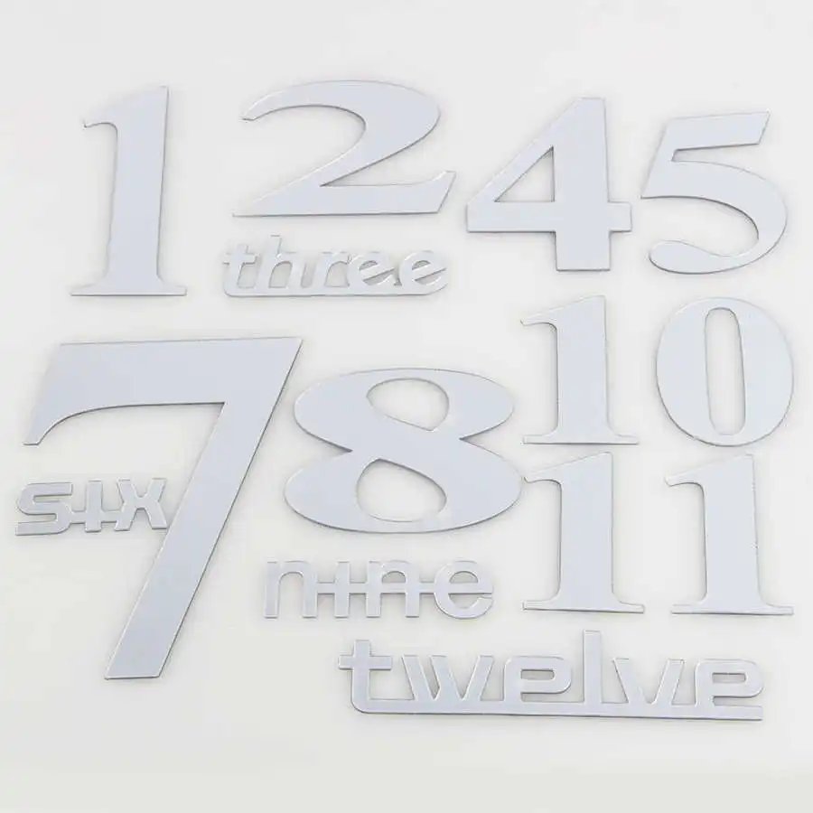 Настенные стикеры s современные DIY большие настенные часы набор 3D зеркальная