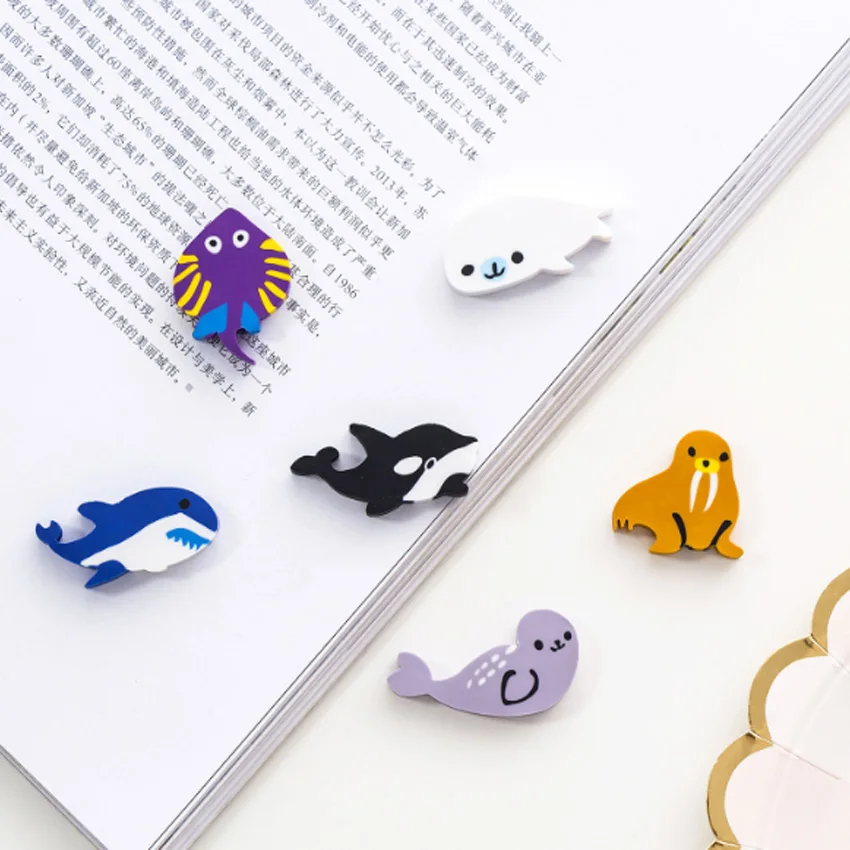 6 шт./компл. счастливый рай подводный мир морская ластик в форме животных комплект