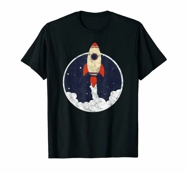 

t Little Rocket Spaceship T-shirts Tee size S-4xl US 100% cotton impression 2020