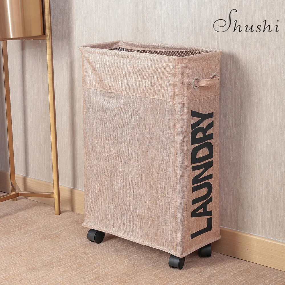 SHUSHI тонкая складная корзина для белья, угловая корзина для белья с тонкой сетчатой крышкой, органайзер для хранения одежды, игрушек