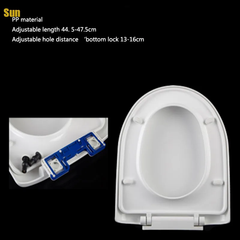 PP Universal Cushioning Bottom Toilet Cover Thickened Slowly Drop U-shaped Length 415 To 440mm Width 340mm |