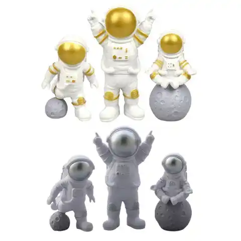3 шт. украшение для торта в форме космонавта, искусственная декоративная фигурка космонавта из ПВХ для творческого искусства для Кабинета