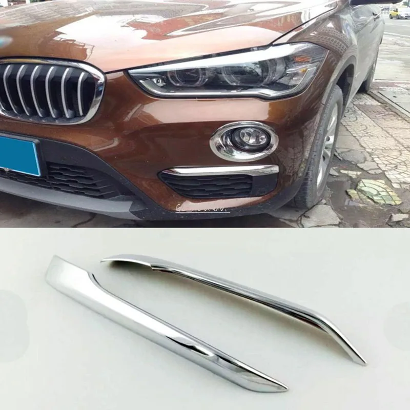 

ABS Chrome Front Fog Light Lamp Eyelid Cover Trim 2pcs for BMW X1 F48 2016 2017 2018 2019 Car Accessories Styling New Arrivals