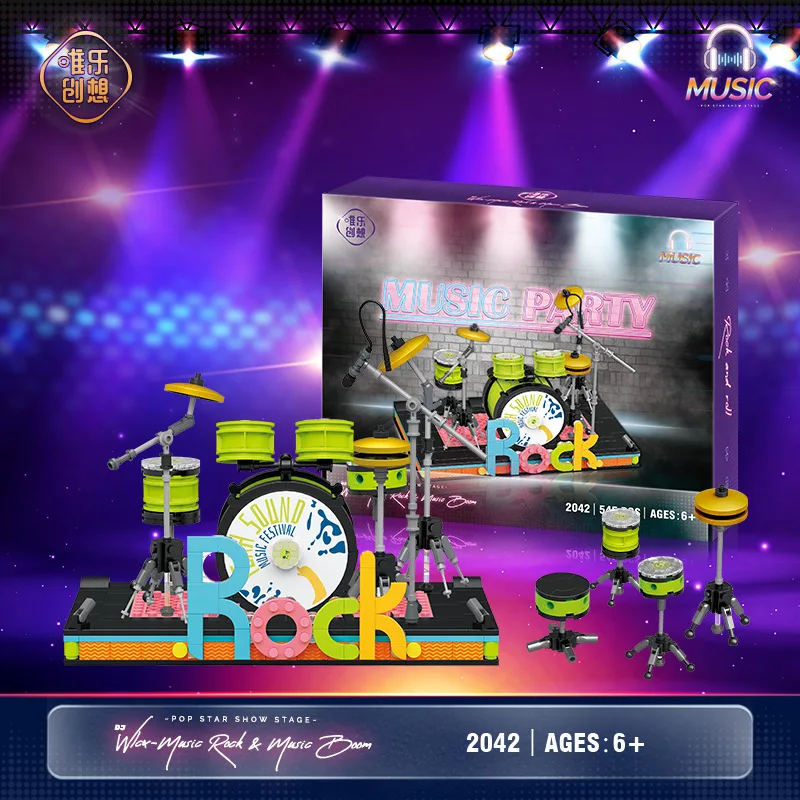 Мини-конструктор WL для сборки сделай сам креативный электронный барабан орган