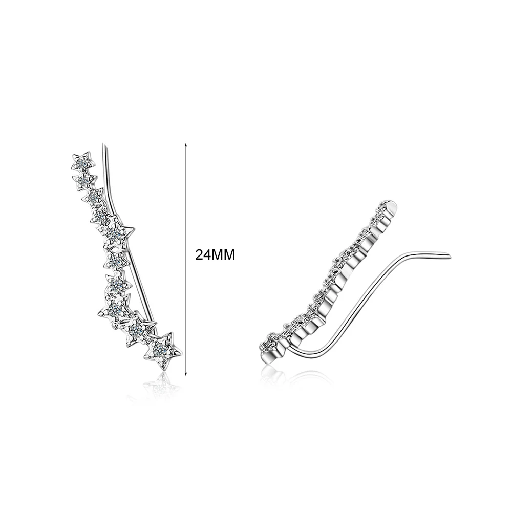 Женские серьги гвоздики из серебра 925 пробы с кристаллами|Серьги-гвоздики| |