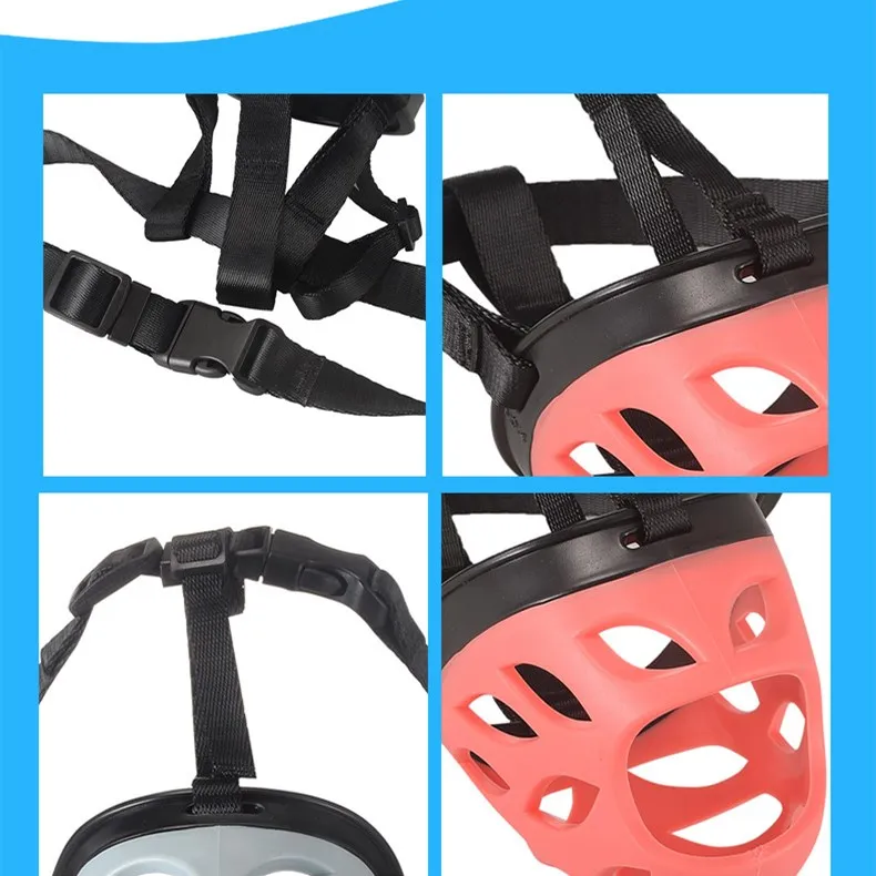 Забавная намордник для собак дышащая маска антикусающая лай корзина жевания
