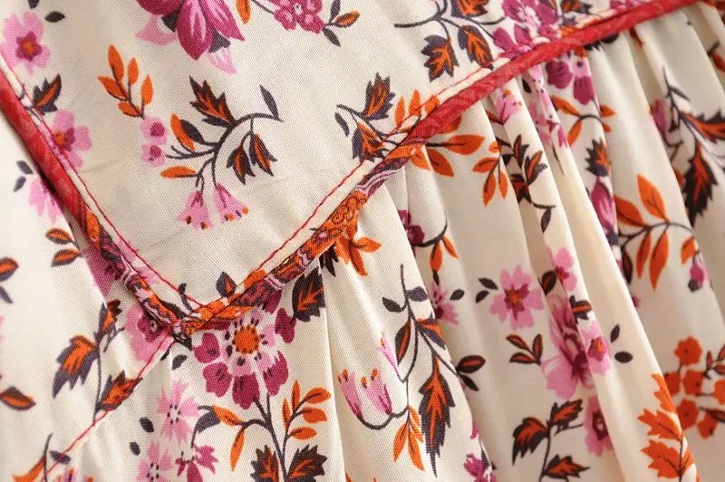 Винтажные шикарные женские пляжные богемные платья раннего фасона с цветочным