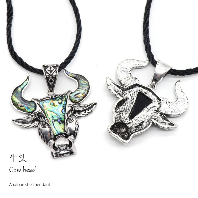 Ожерелье из ракушек натурального абалона для женщин инкрустированная головой