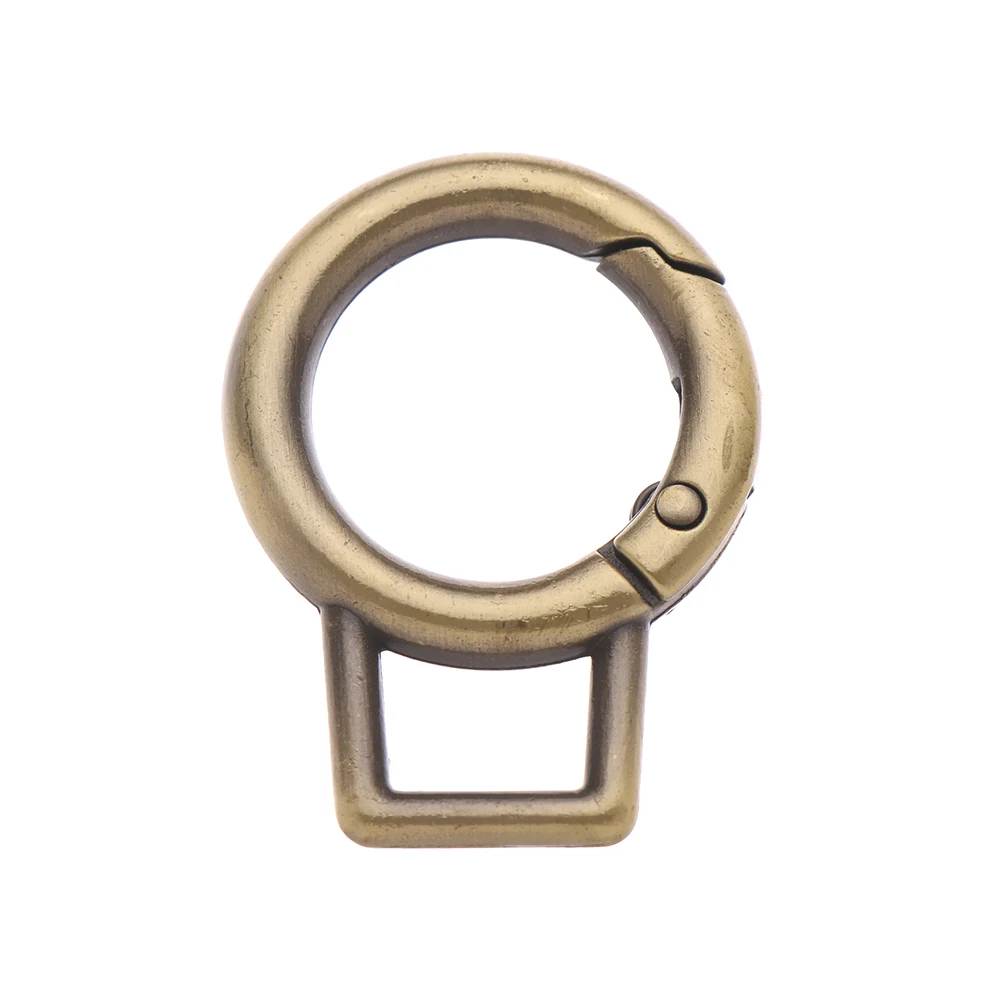 Type 3 - Bronze 1 шт. 19 мм оцинкованная пружина ворот уплотнительное кольцо пряжки карабин с зажимом кошельки сумки круглый карабин пояс для крючьев пряжка - Цвет: Type 3 - Bronze