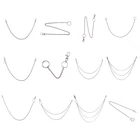 BLA брюки с металлической цепью штаны с цепочкой в стиле панк, хип-хоп, металлическая цепочка, серебряный цвет, брелок для ключей, ювелирные изделия Z30