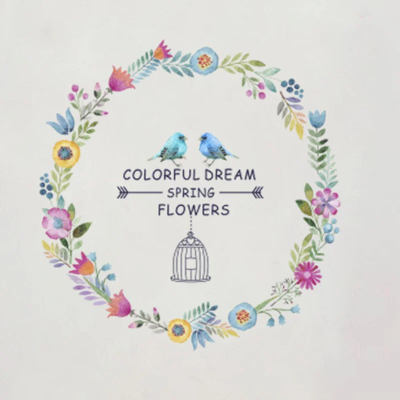 DIY виниловые цветы наклейки на стену садовое растение птичья клетка плакаты окно