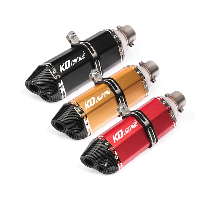 

Dual-outlet 51mm Motorcycle Exhaust Pipe Aluminum Mufflers No DB Killer Escape Universal for Dirt Bike Scooter Exhaust Tips 310