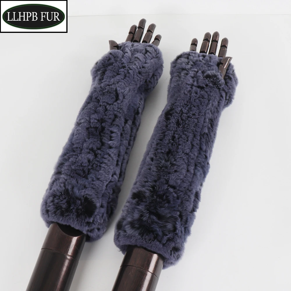 

Новые зимние женские перчатки для улицы, Хорошие эластичные вязаные женские варежки из натурального меха, сохраняющие тепло пушистые меховые перчатки