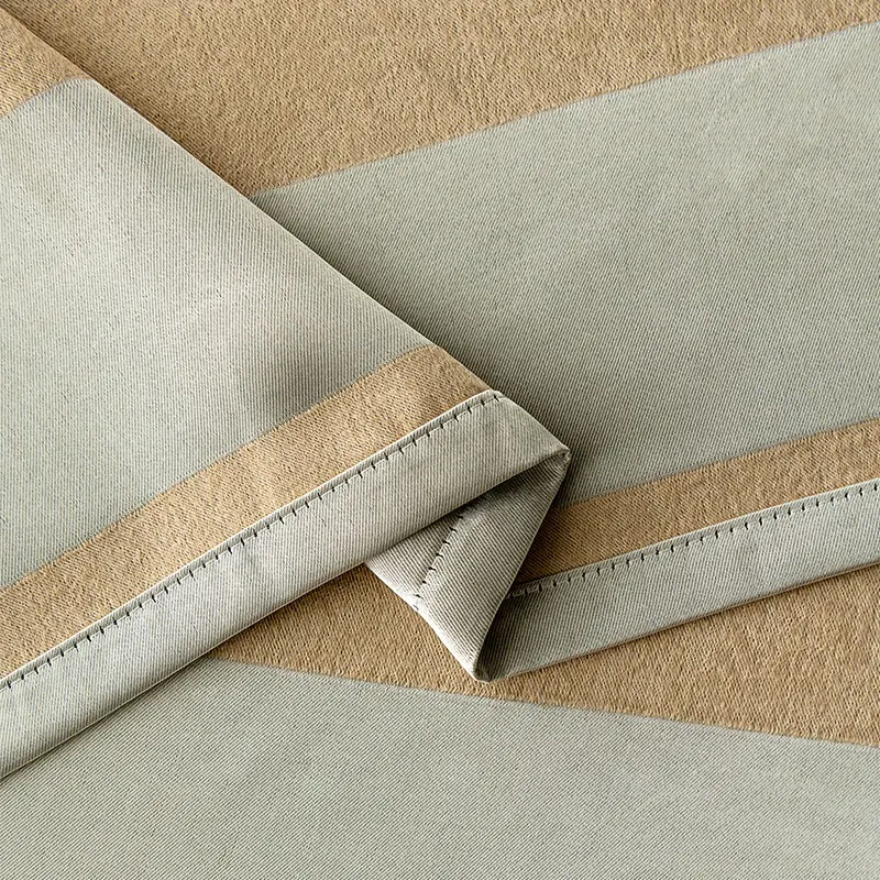 Светонепроницаемые шторы для гостиной современные полосатые готовые занавески