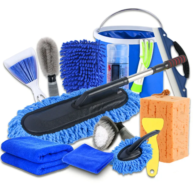 

Car Cleaning Kit 14 Pieces Appearance Cleaning Car Washing, Removing Mites and Odor Car Essentials Car Washing on Weekends