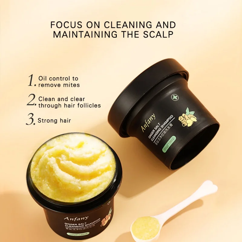 200 г имбирный шампунь с морской солью для контроля жирности кожи головы Шампунь