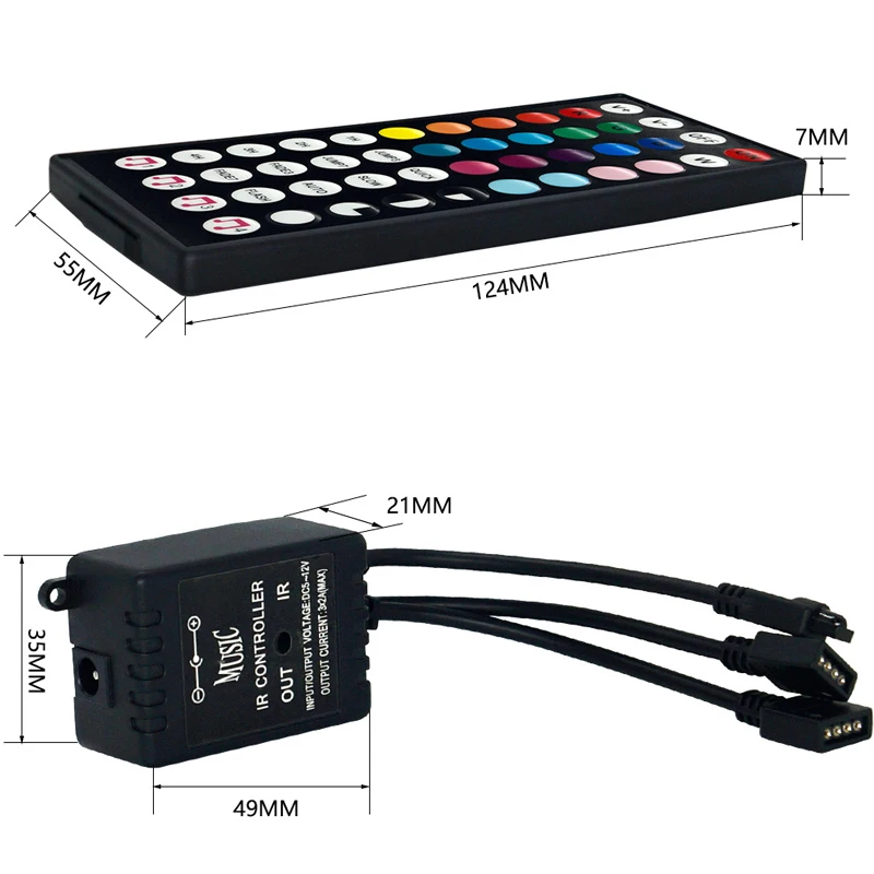 Беспроводная ИК-лента со светодиодной подсветильник кой 44 клавиши - купить по