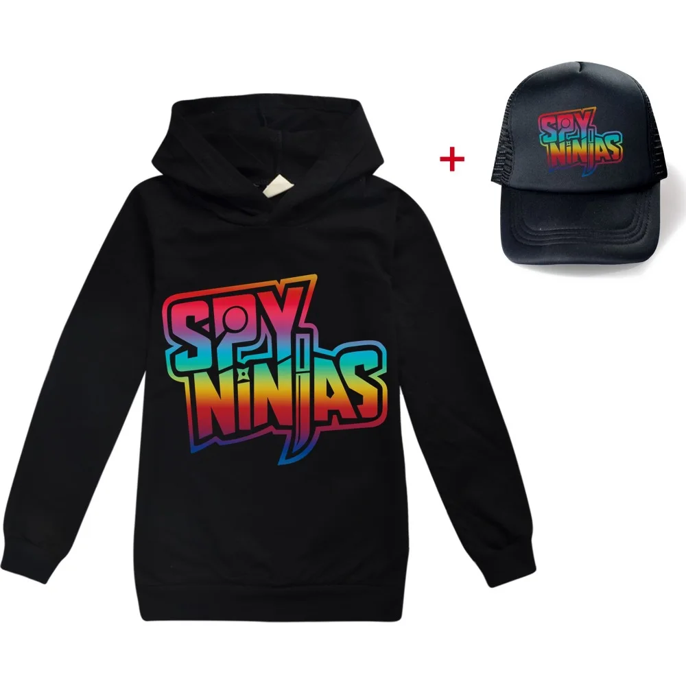 

New SPY NINJAS Child Wear Fashion Boy Hooded Tshirt Fall Boutique Outfits Baby Girl Sweatershirt Kids Spring Tops Toddler Shirts